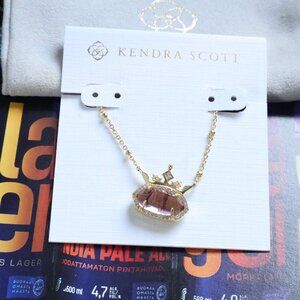 Kendra Scott Disney Elisa Necklace Light Pink Abalone Gold